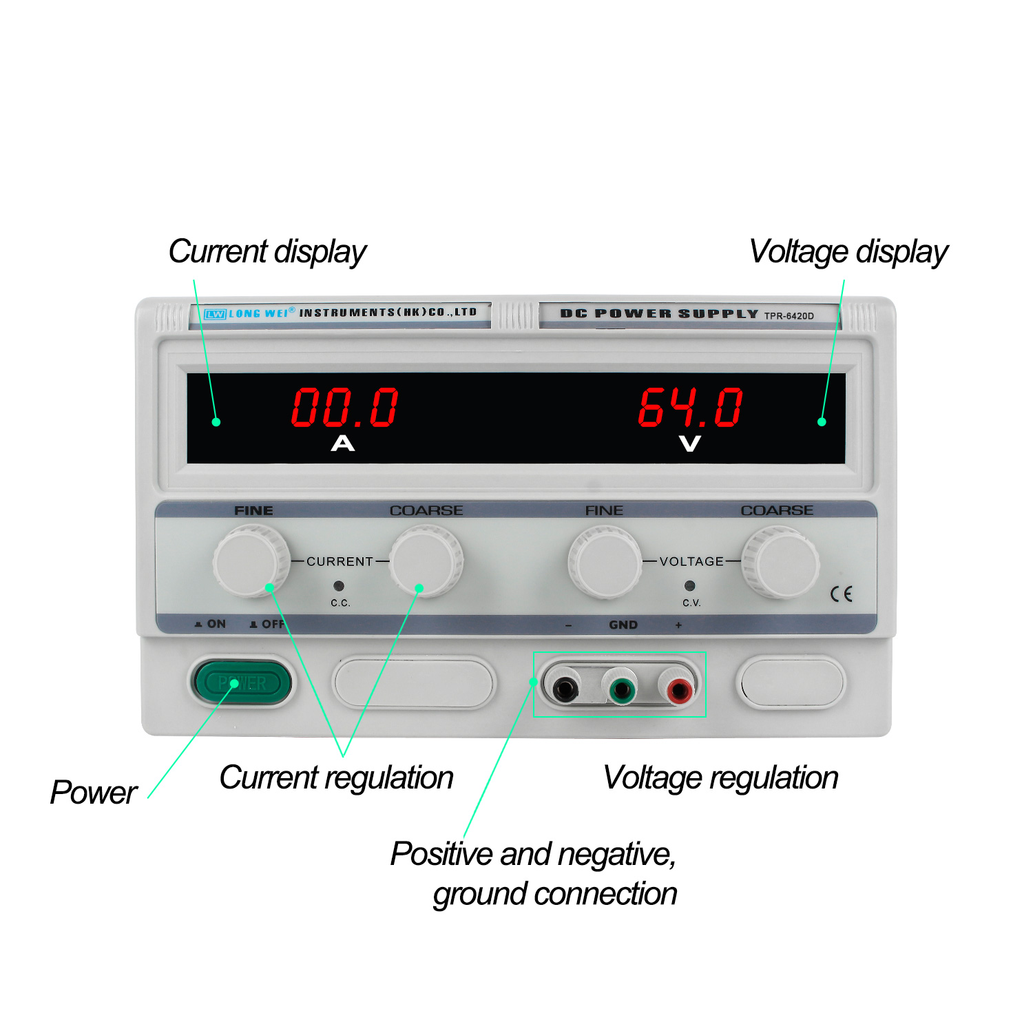 Longwei TPR-6420D 64V 20A LED  - Linear Lab Power Supply Adjustable ulasan dan harga