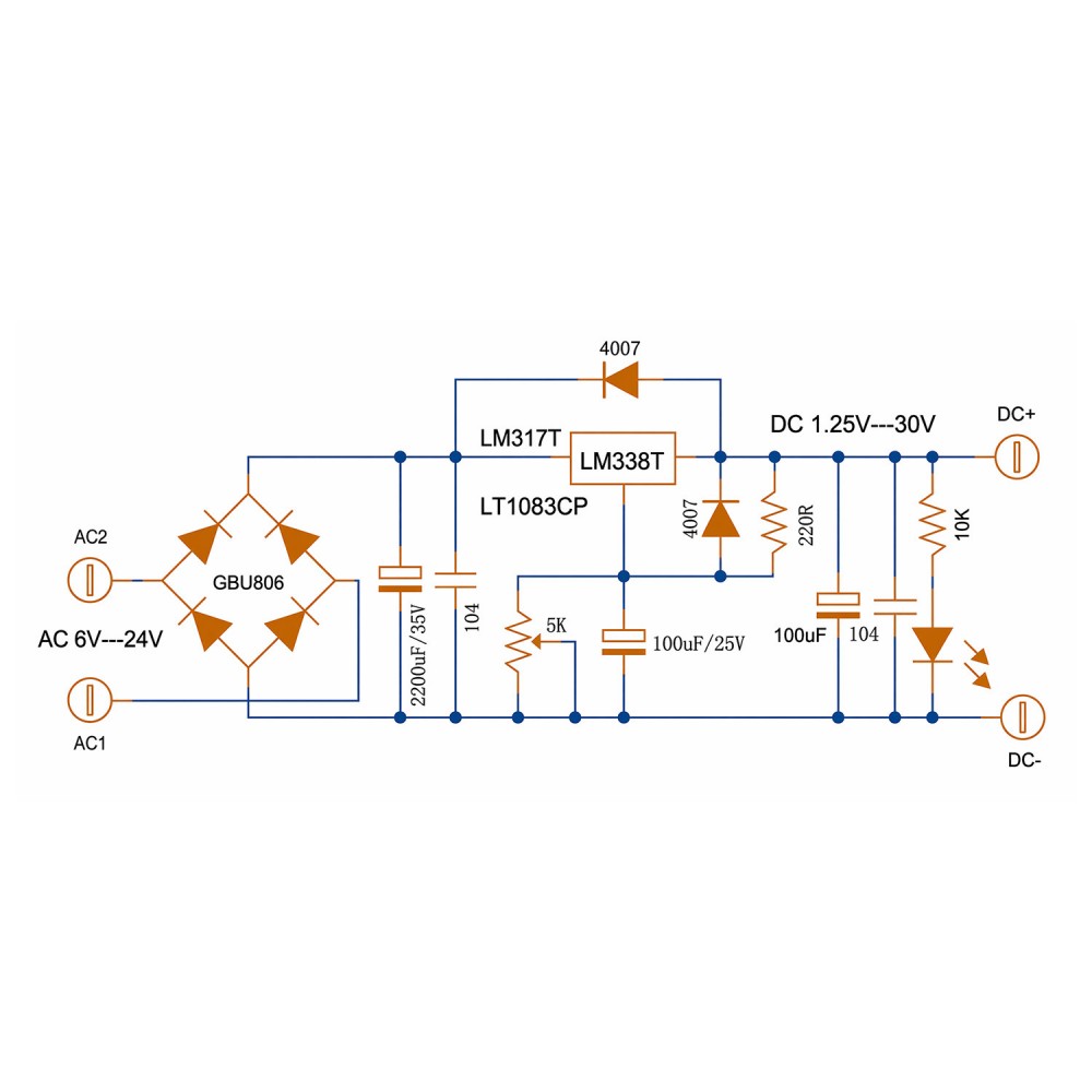 LM338T Linear Adjustable Volta - Linear Lab Power Supply Adjustable ulasan dan harga