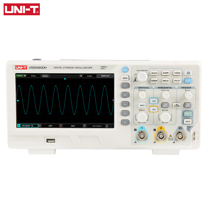 UNI-T UTD2102CEX+ Digital Stor - Digital Storage Oscilloscope 100Mhz ulasan dan harga