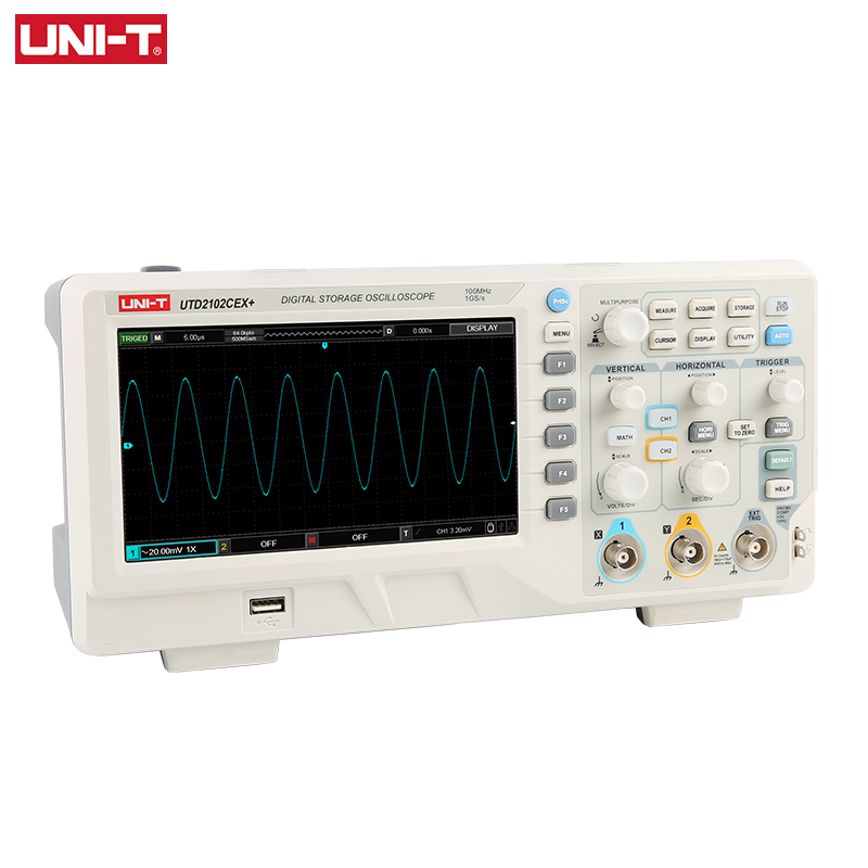 UNI-T UTD2102CEX+ Digital Stor - Digital Storage Oscilloscope 100Mhz ulasan dan harga