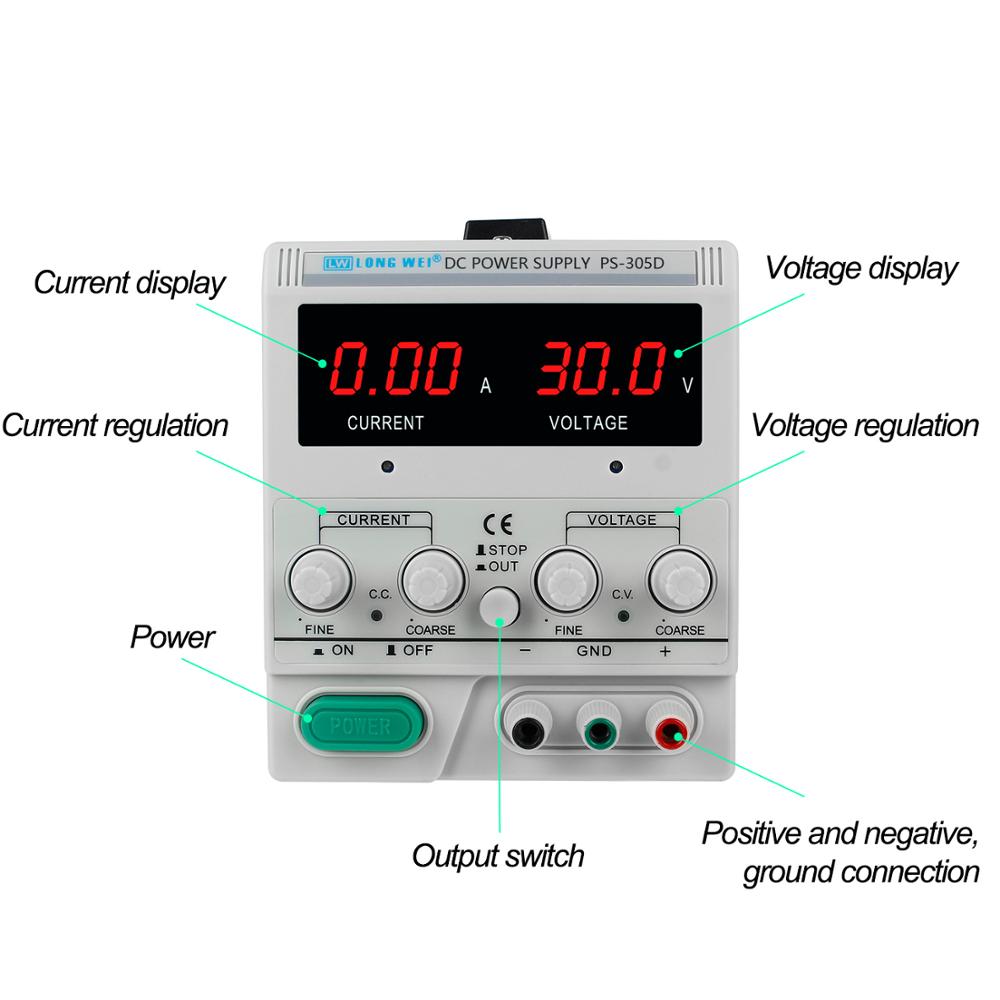 LW PS-305D 30V 5A 150W Adjusta - Linear Lab Power Supply Adjustable ulasan dan harga