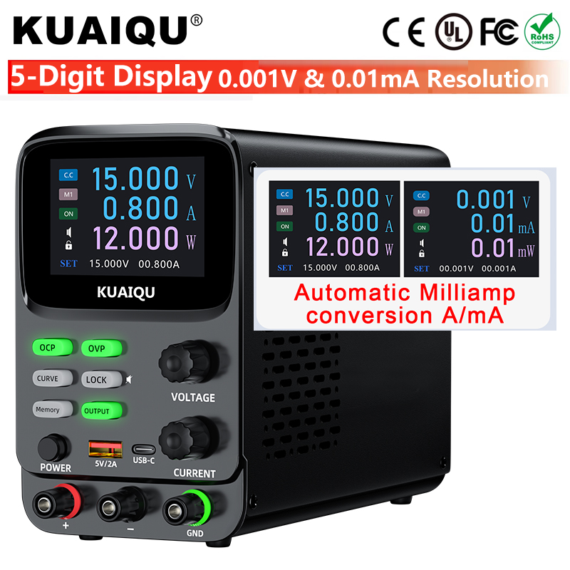 KUAIQU 5-digit Power Supply Ad - Programmable Dc Power Supply 30V 10A ulasan dan harga