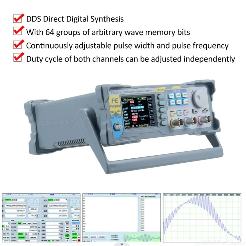 FeelElec FY8300S 60/40/20MHz 3 - Function Arbitrary Waveform Generator ulasan dan harga