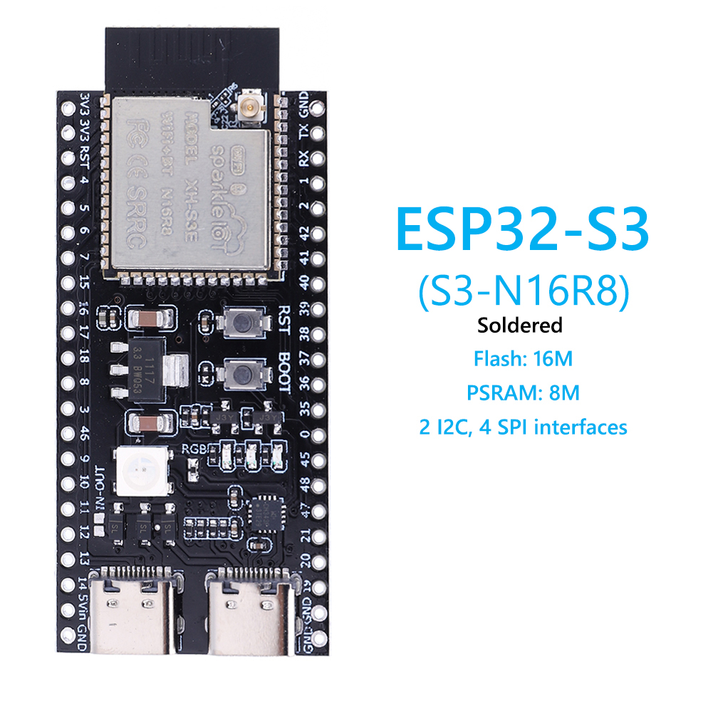ESP32 S3 N16R8 N8R2 Dual Type- - Esp32 S3 Development Board Lot ulasan dan harga