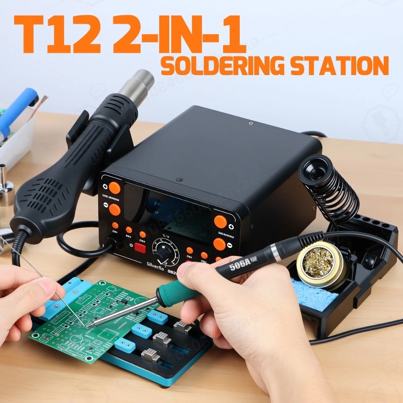 902D-IV 775W Soldering Station - Hot Air Rework Station T12 ulasan dan harga