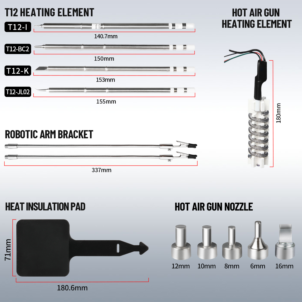 700W 2 in 1 Hot Air Soldering  - Hot Air Rework Station T12 ulasan dan harga