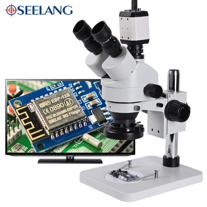 Industrial grade 3.5-90X stere - Stereo Trinocular Microscope Pcb ulasan dan harga