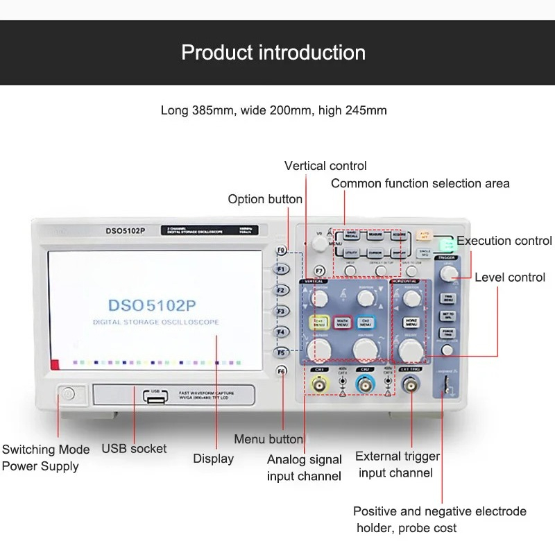 Spedizione gratuita Hantek DSO - Digital Storage Oscilloscope 100Mhz ulasan dan harga