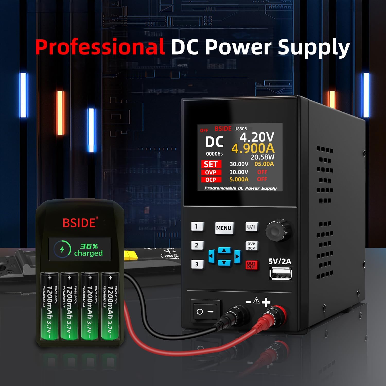 BSIDE DC Laboratory Regulated  - Programmable Dc Power Supply 30V 10A ulasan dan harga