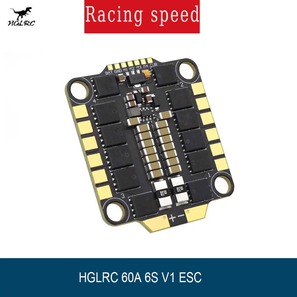 HGLRC 60A 6S 4in1 ESC BLHeli_3 - Fpv Flight Controller F7 Stack 60A ulasan dan harga