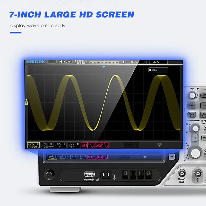 Hantek Dpo6104b Digital Storag - Digital Storage Oscilloscope 100Mhz ulasan dan harga