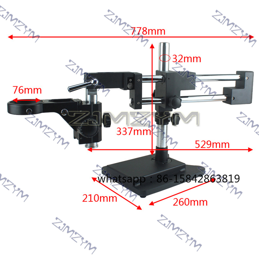 Universal Stand Double Boom Bi - Stereo Trinocular Microscope Pcb ulasan dan harga