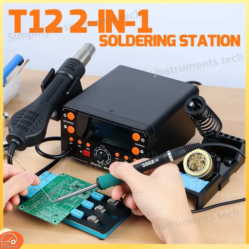 902D IV 775W Soldering Station - Hot Air Rework Station T12 ulasan dan harga